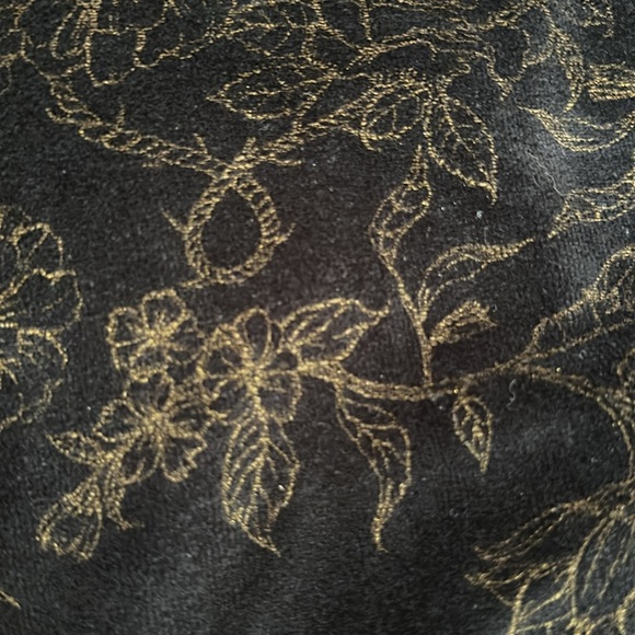 Zara Suede crew neck women black & gold design Size Small - Picture 6 of 7